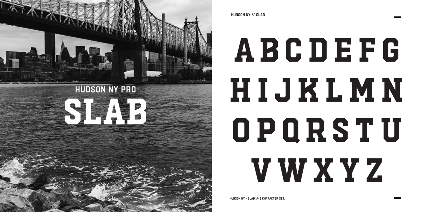 Ejemplo de fuente Hudson NY Pro Bold Italic